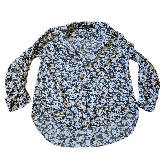 Velvet Heart Tops - Velvet Heart Women's Size M Button Down Long Sleeve Shirt Floral Business